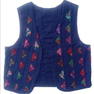 Blue quilted vest!